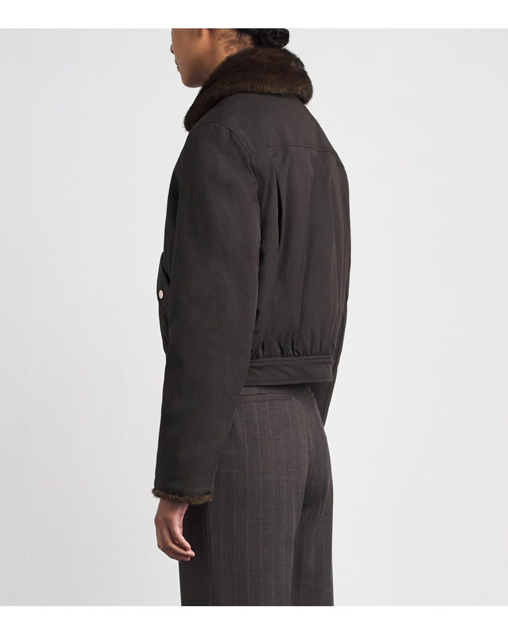 Claudie Pierlot Black Faux Shearling Reversible Parka