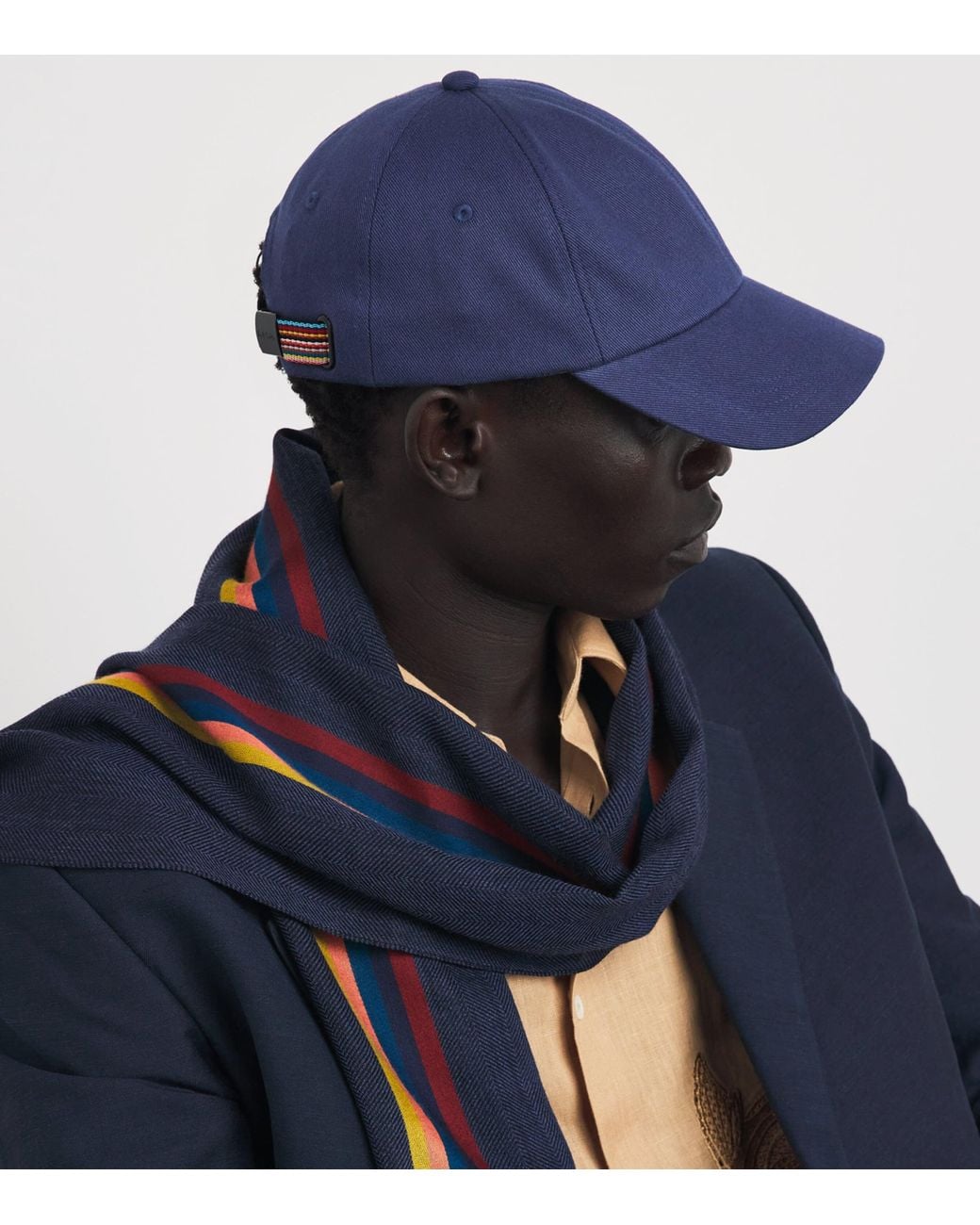 Paul Smith Blue Signature Stripe Baseball Cap for men