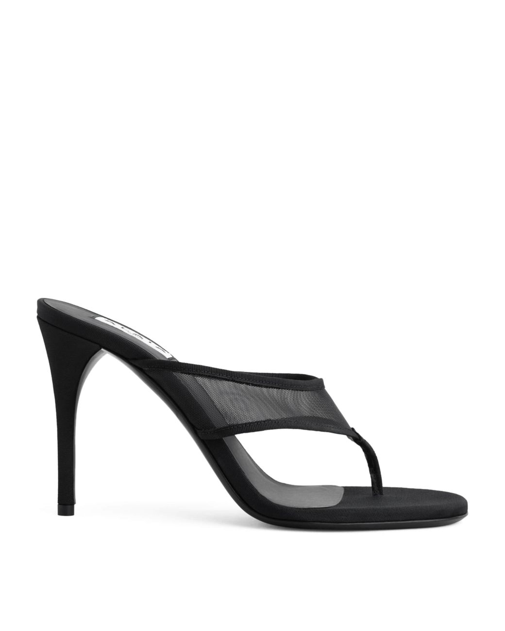 Alaïa Black Mesh Thong Mules 90