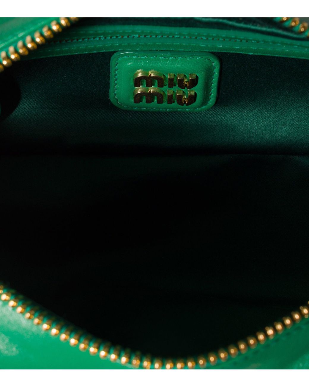 Miu Miu Green Nappa Leather Matelassé Arcadie Top-Handle Bag