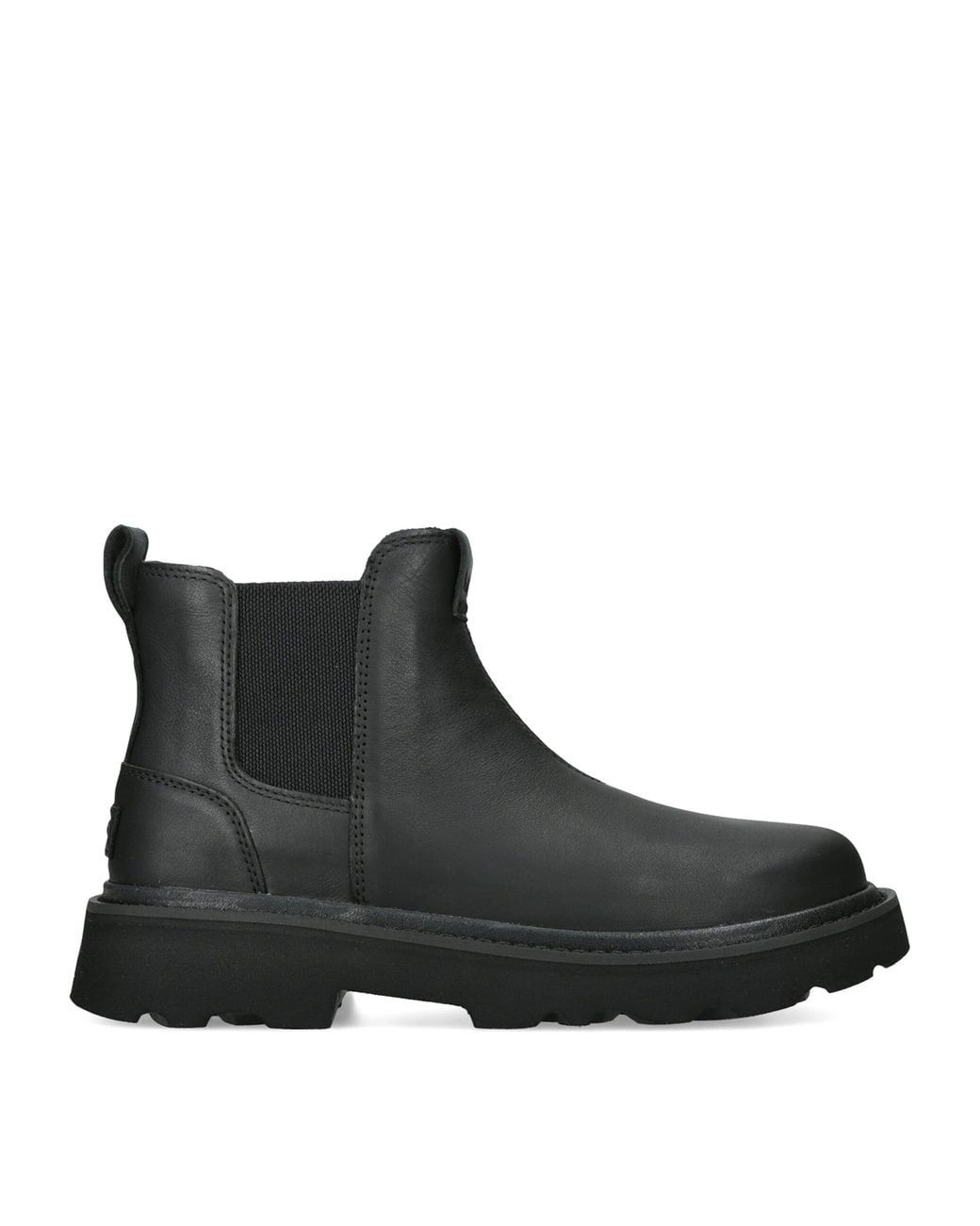 Ugg Black Leather Lug Chelsea Boots for men