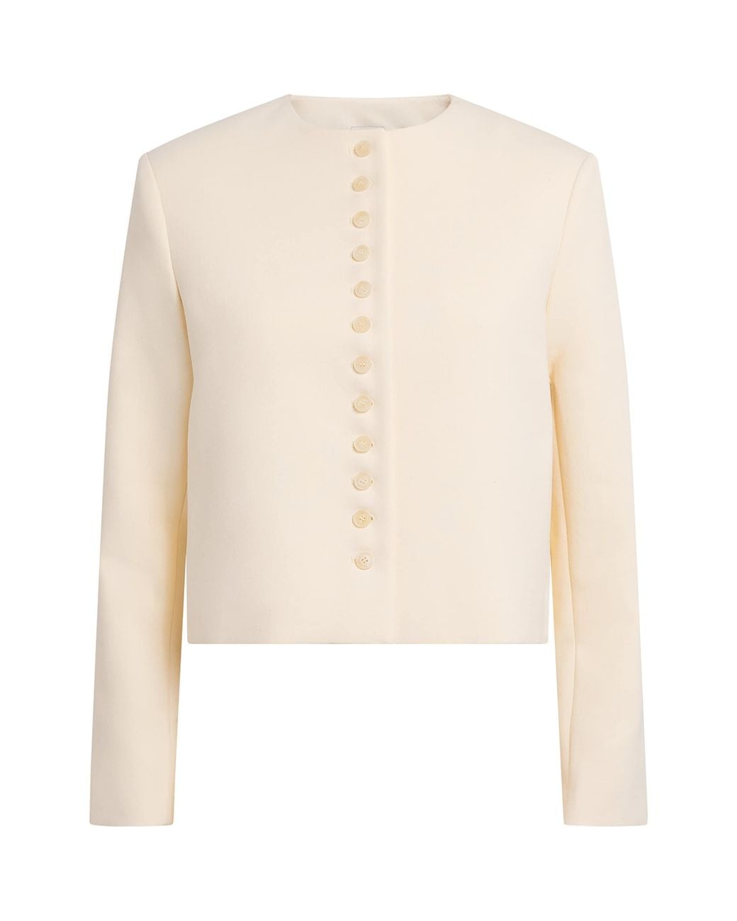 Almada Label White Cropped Funda Jacket