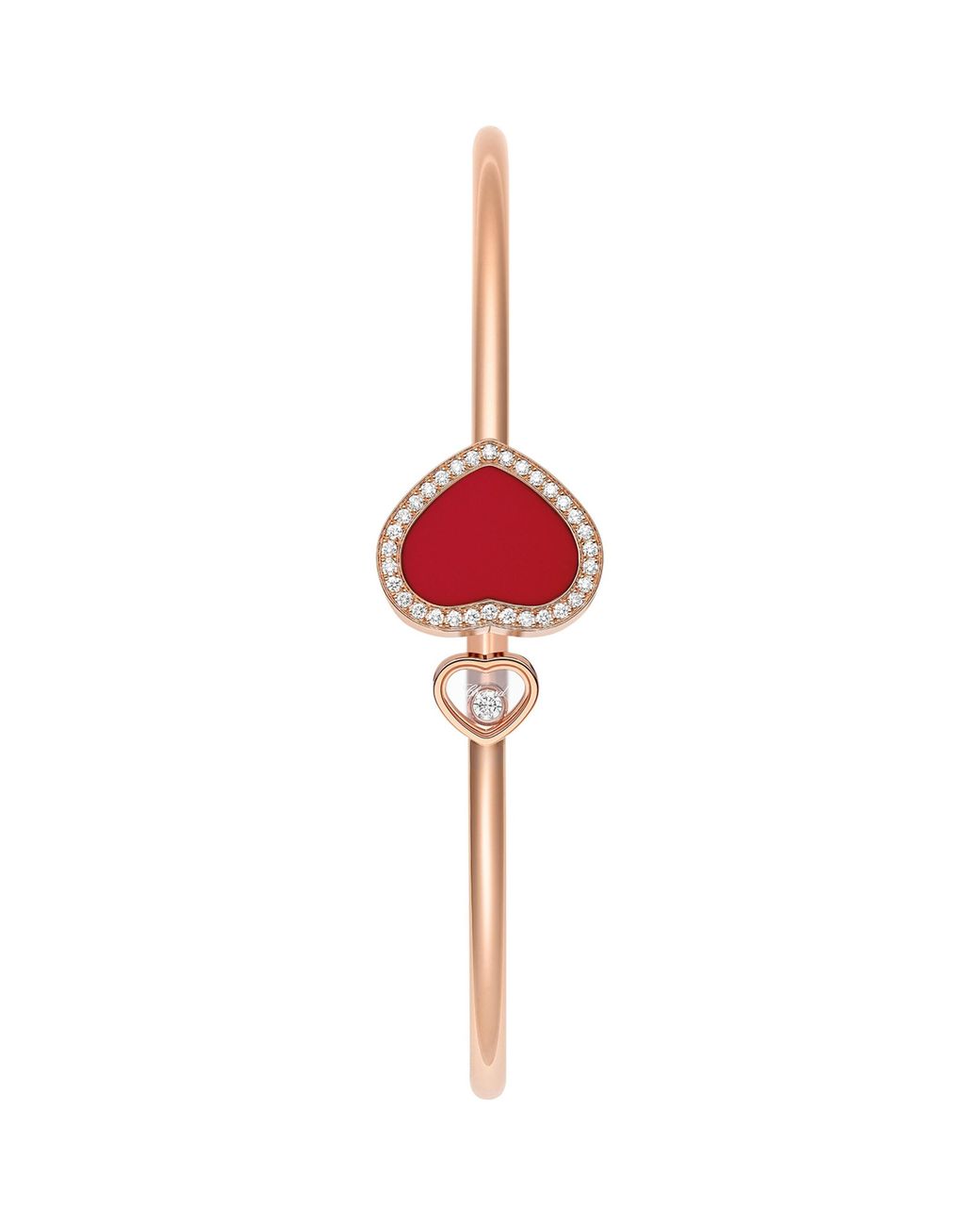 Chopard Metallic Diamond And Stone Happy Hearts Bangle
