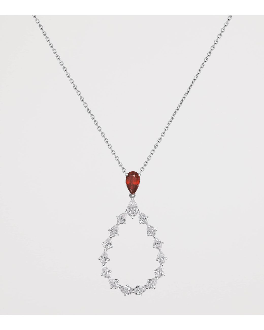 Chopard Metallic Diamond And Ruby L'Heure Du Diamant Necklace
