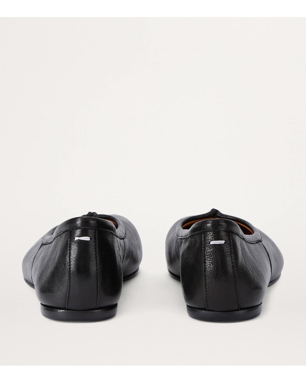 Maison Margiela Black Leather Tabi Ballerina Flats