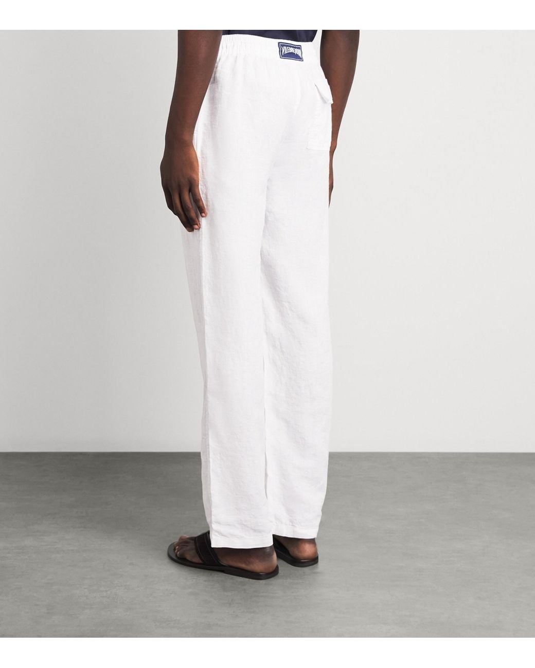 Vilebrequin White Linen Drawstring Trousers for men