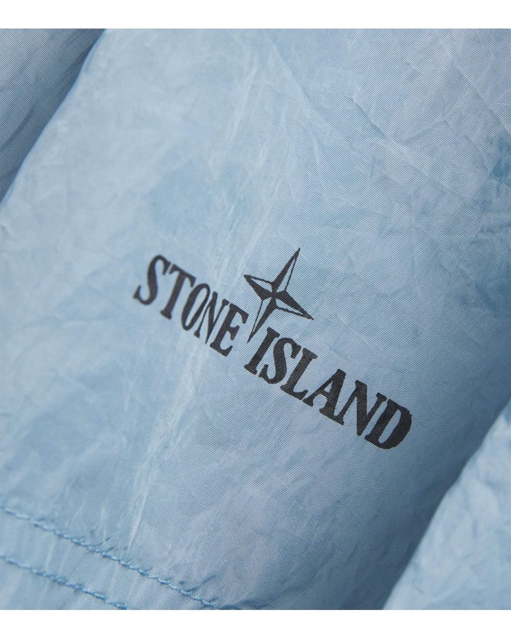 Stone Island Blue Water-Reactive Faded Camo Shorts for men