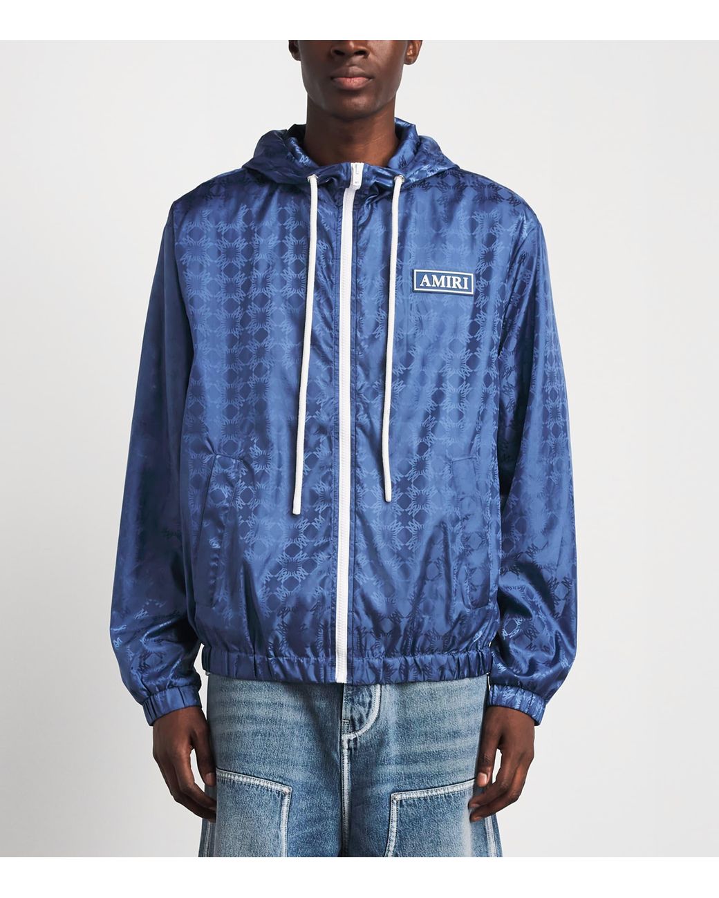 Amiri Blue Ma Quad Windbreaker Jacket for men