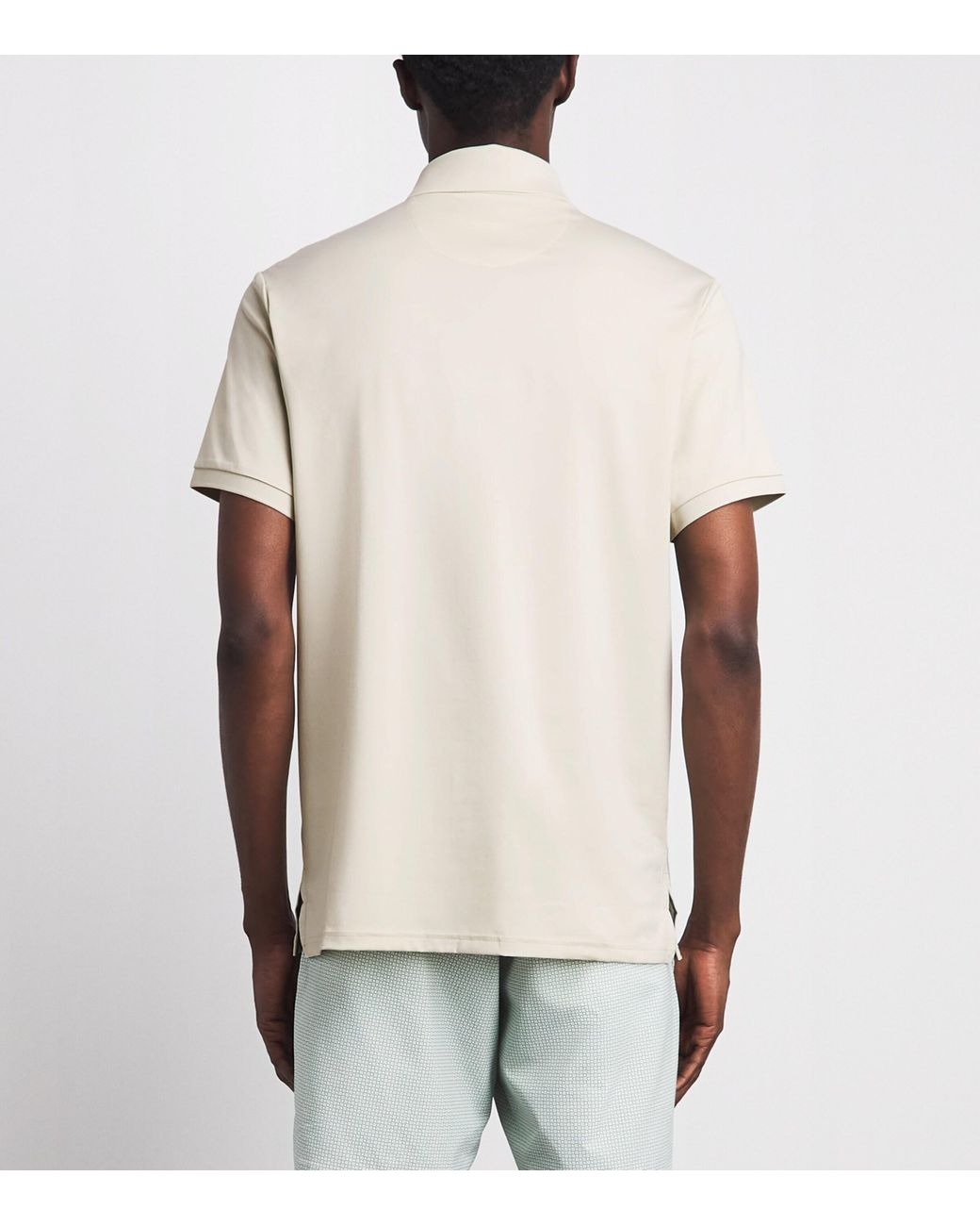 Ralph Lauren White Airflow Polo Shirt for men