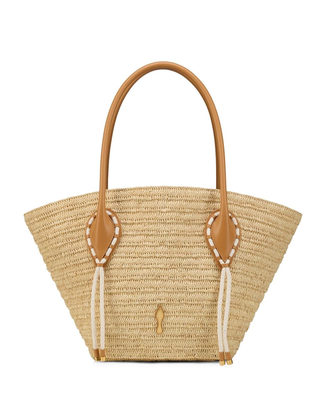 Christian Louboutin Natural Venus Large Raffia Basket Bag