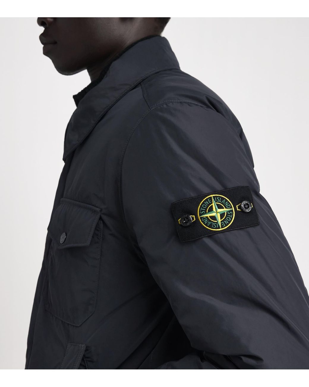 Stone Island Blue Micro Reps Down Jacket for men