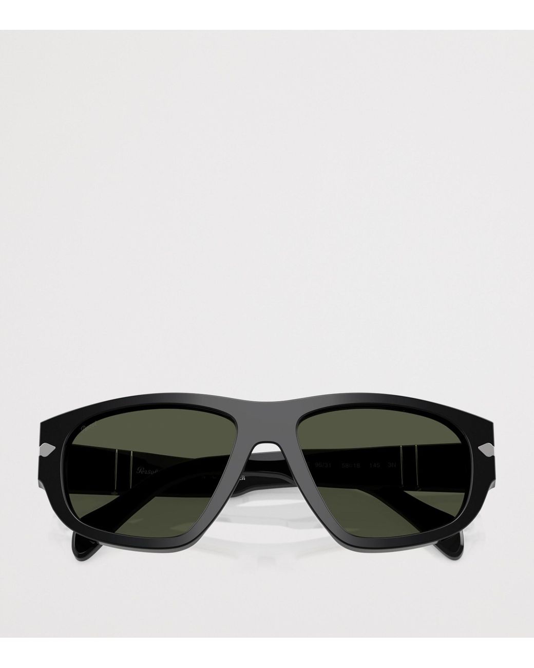Persol Green Acetate Irregular Sunglasses