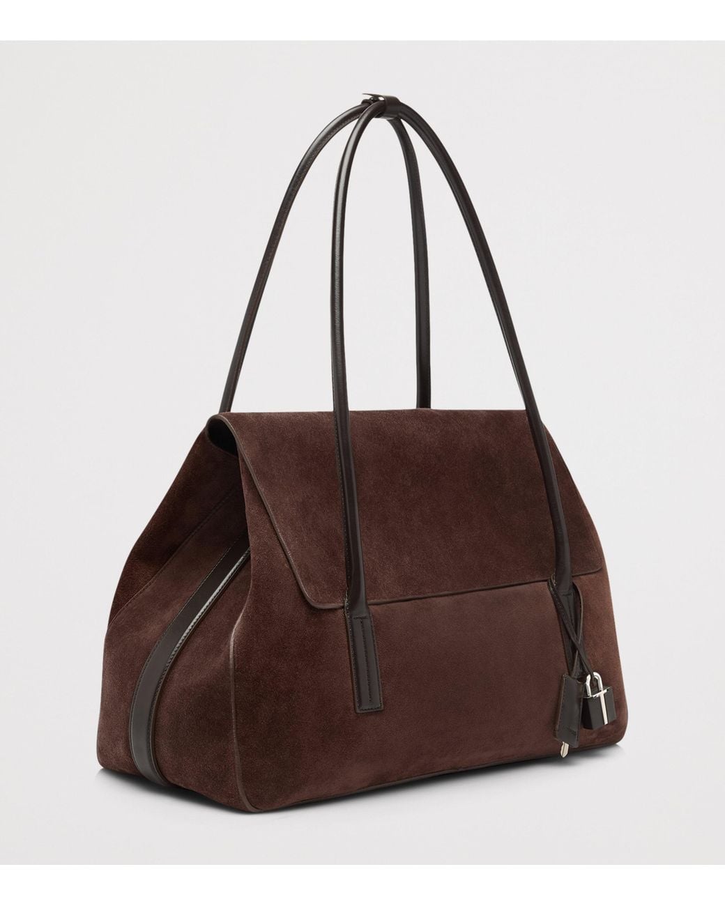Tom Ford Brown Large Suede Eclipse Shoulder Bag