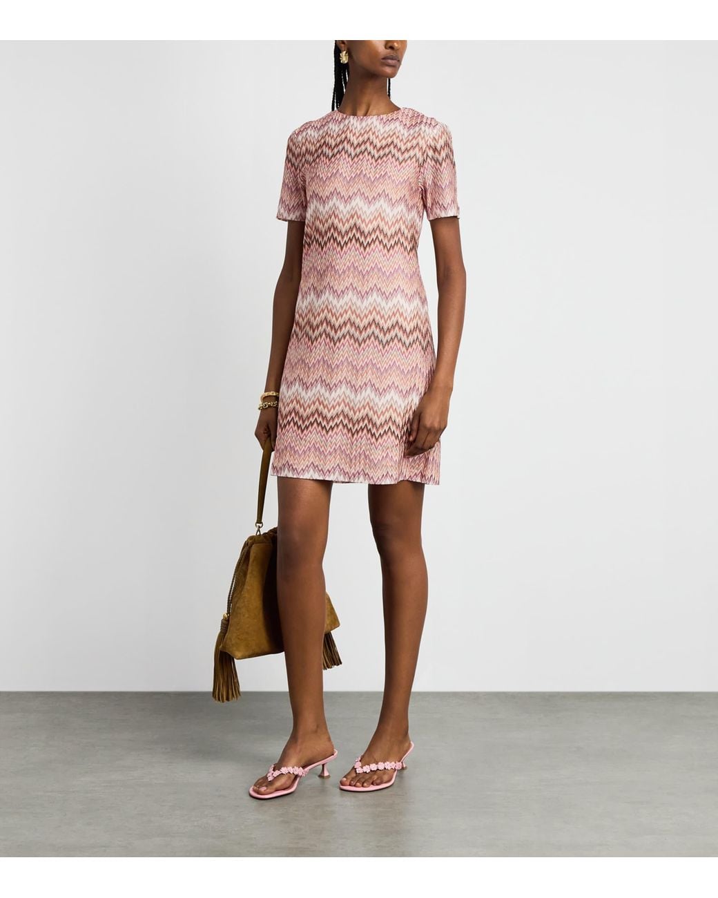 Missoni Pink Zigzag Midi Dress