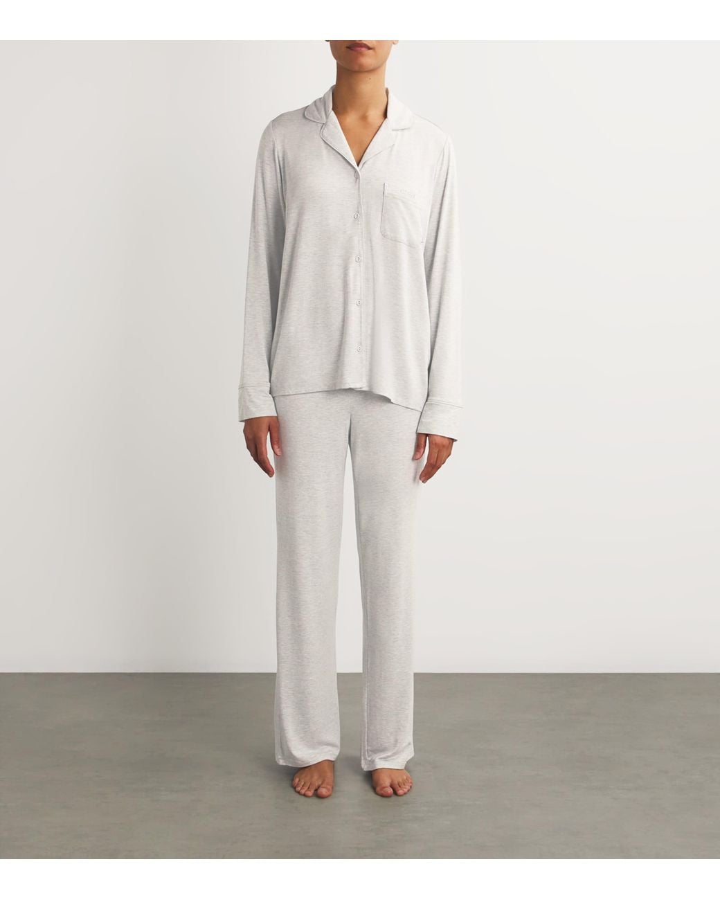 Skims White Sleep Long-Sleeve Pyjama Set
