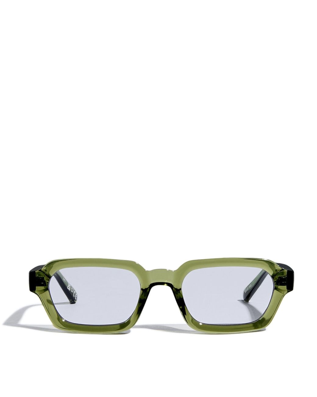 Le Specs Green Tension Rectangle Sunglasses