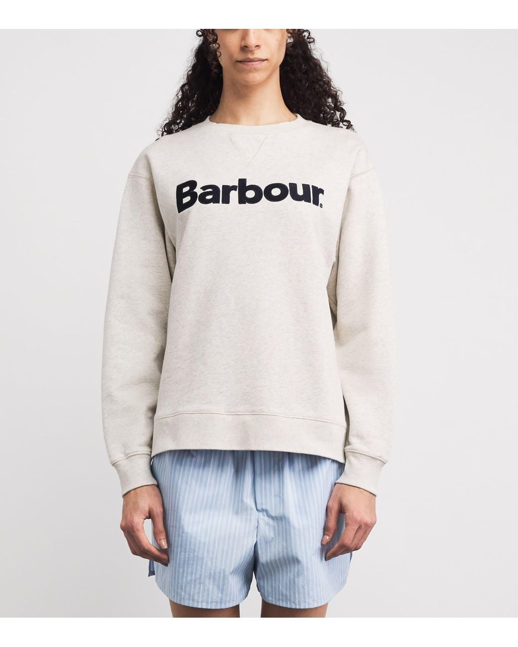 Barbour White Logo Hartland Sweatshirt