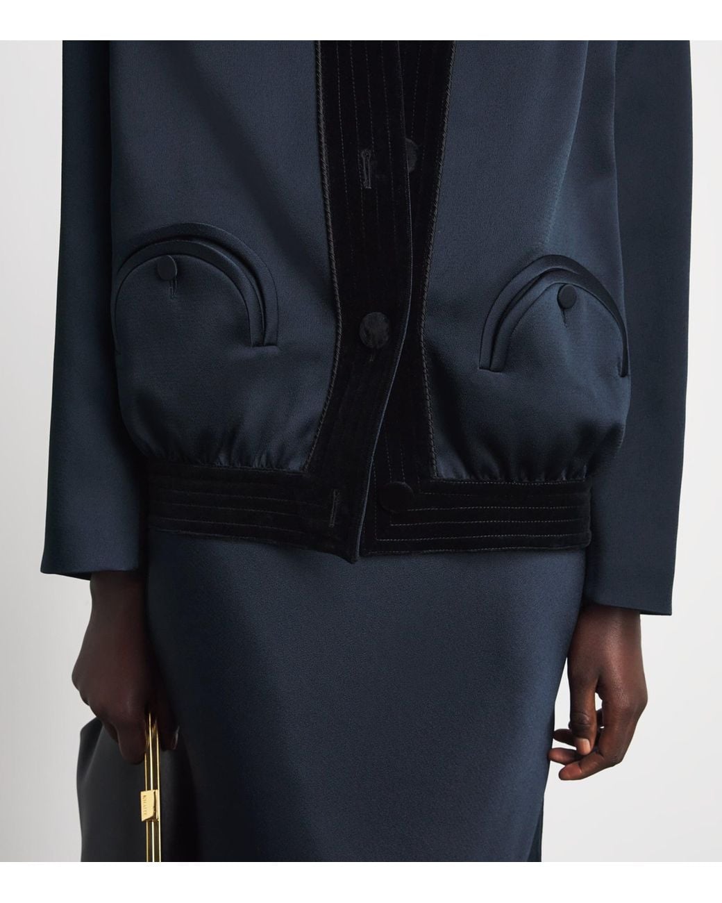 Blazé Milano Blue Satin Novalis Coiba Jacket
