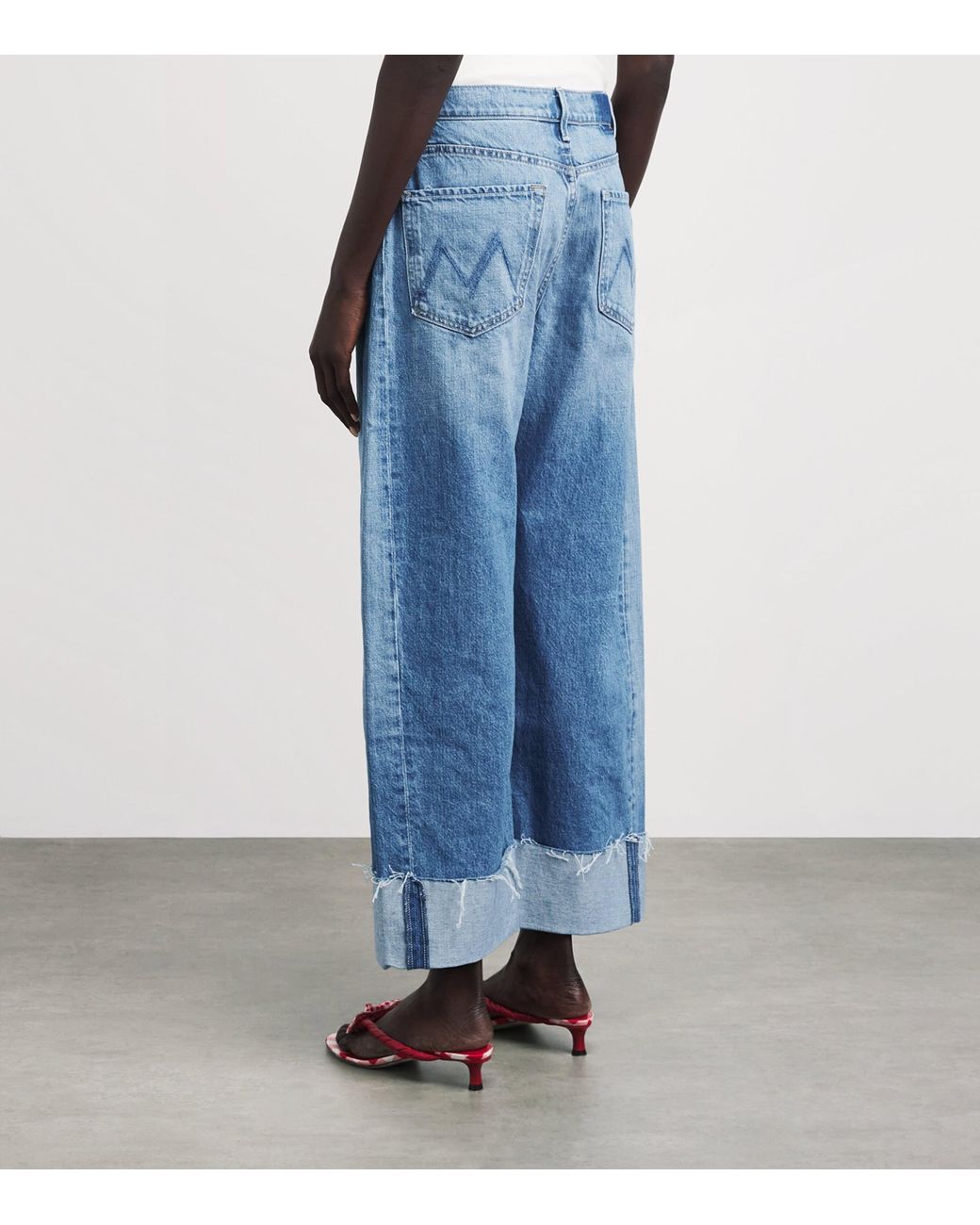 Mother Blue The Half-Pipe Ankle-Cuff Jeans