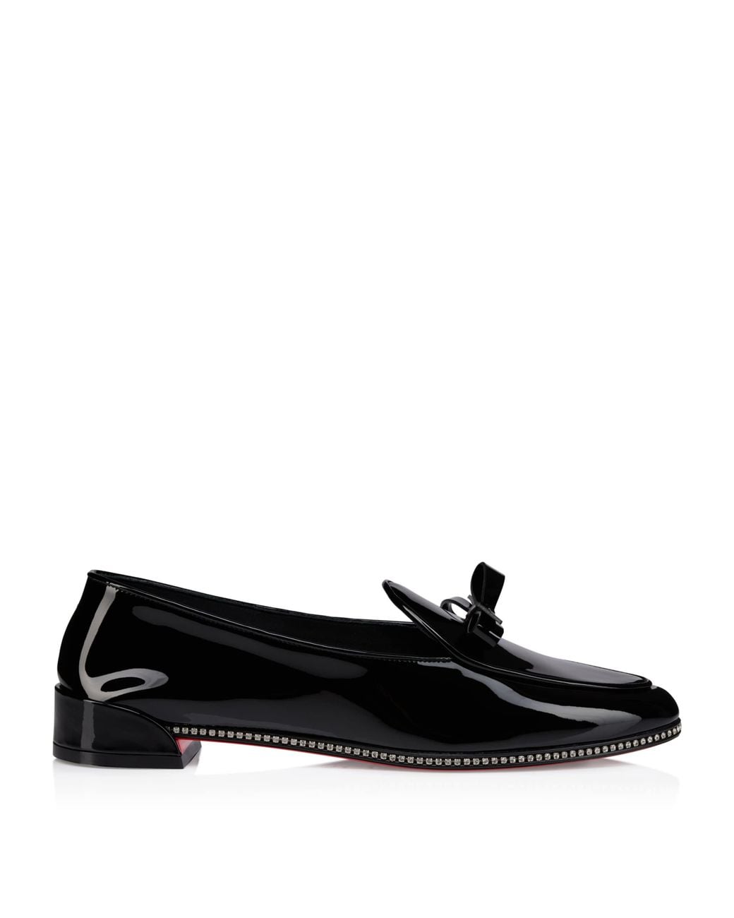 Christian Louboutin Black Mocastrass Patent Loafers