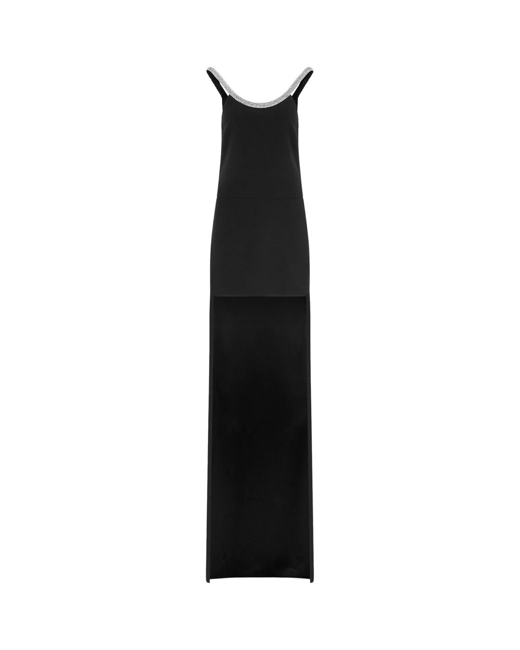 Tom Ford Black Satin Embellished Maxi Dress