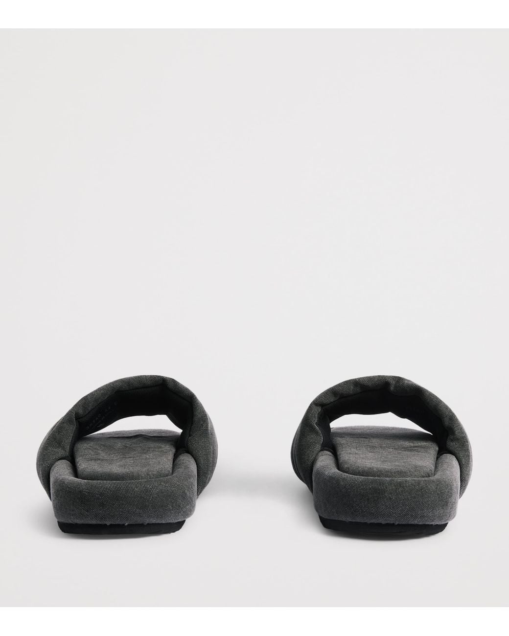 Rick Owens Black Canvas Chancla Slides for men