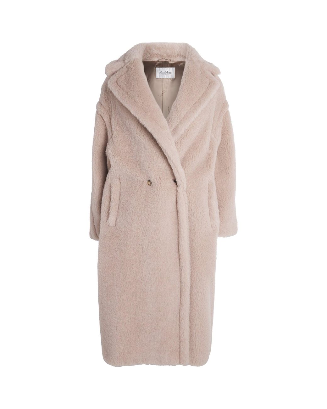Max Mara Natural Alpaca-Wool-Silk Teddy Bear Coat