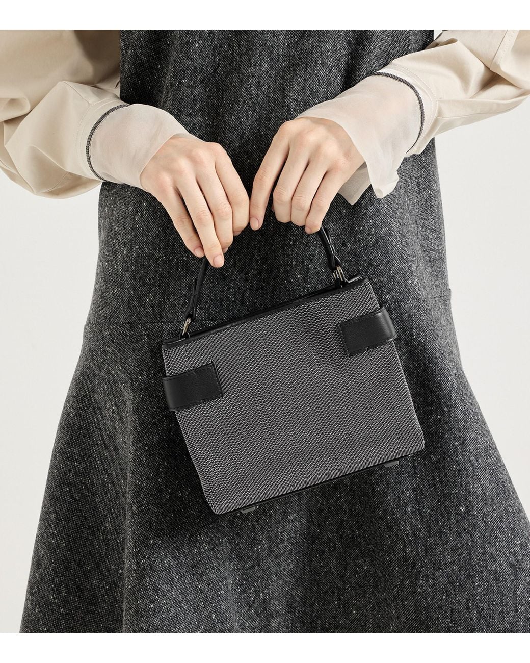Brunello Cucinelli Black Small Monili Essence Top-Handle Bag