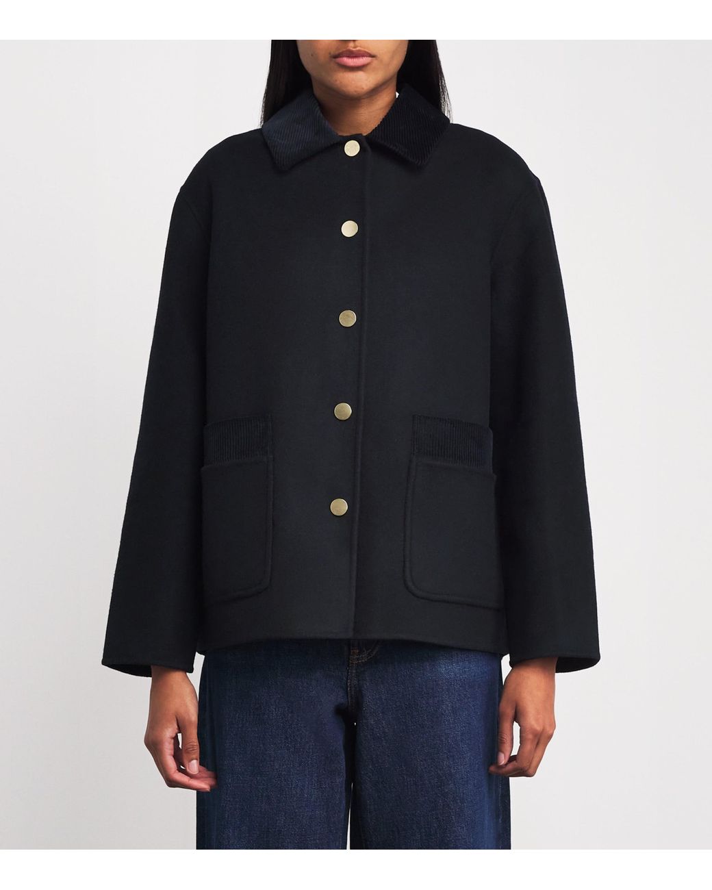 Claudie Pierlot Blue Wool Tailored Coat