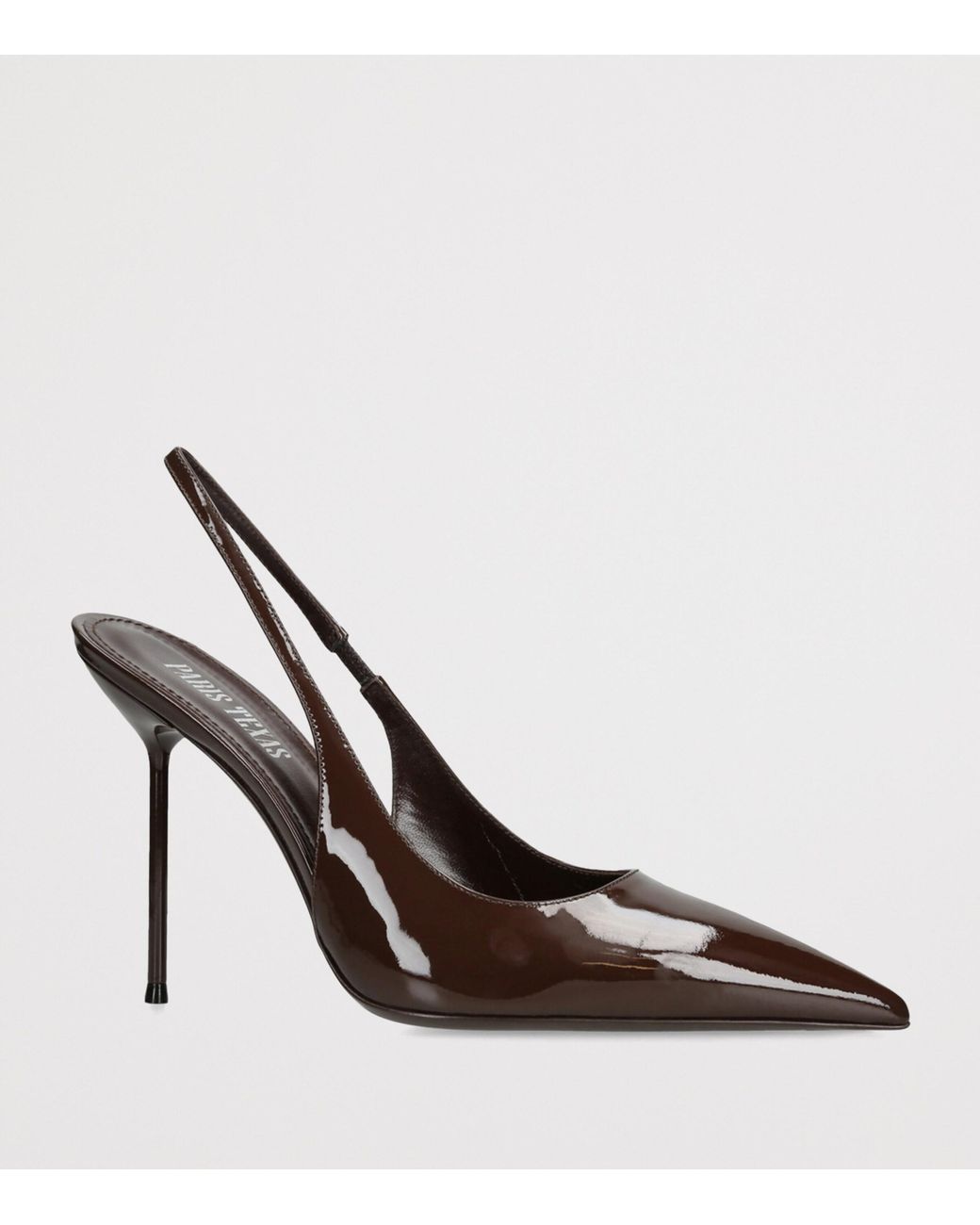 Paris Texas Brown Patent Leather Lidia Slingback Pumps 105