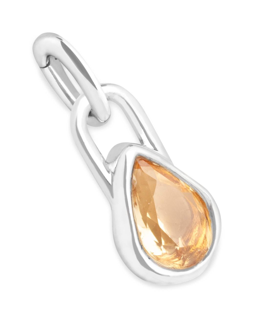 Astrid & Miyu Metallic Rhodium-Plated November Birthstone Charm