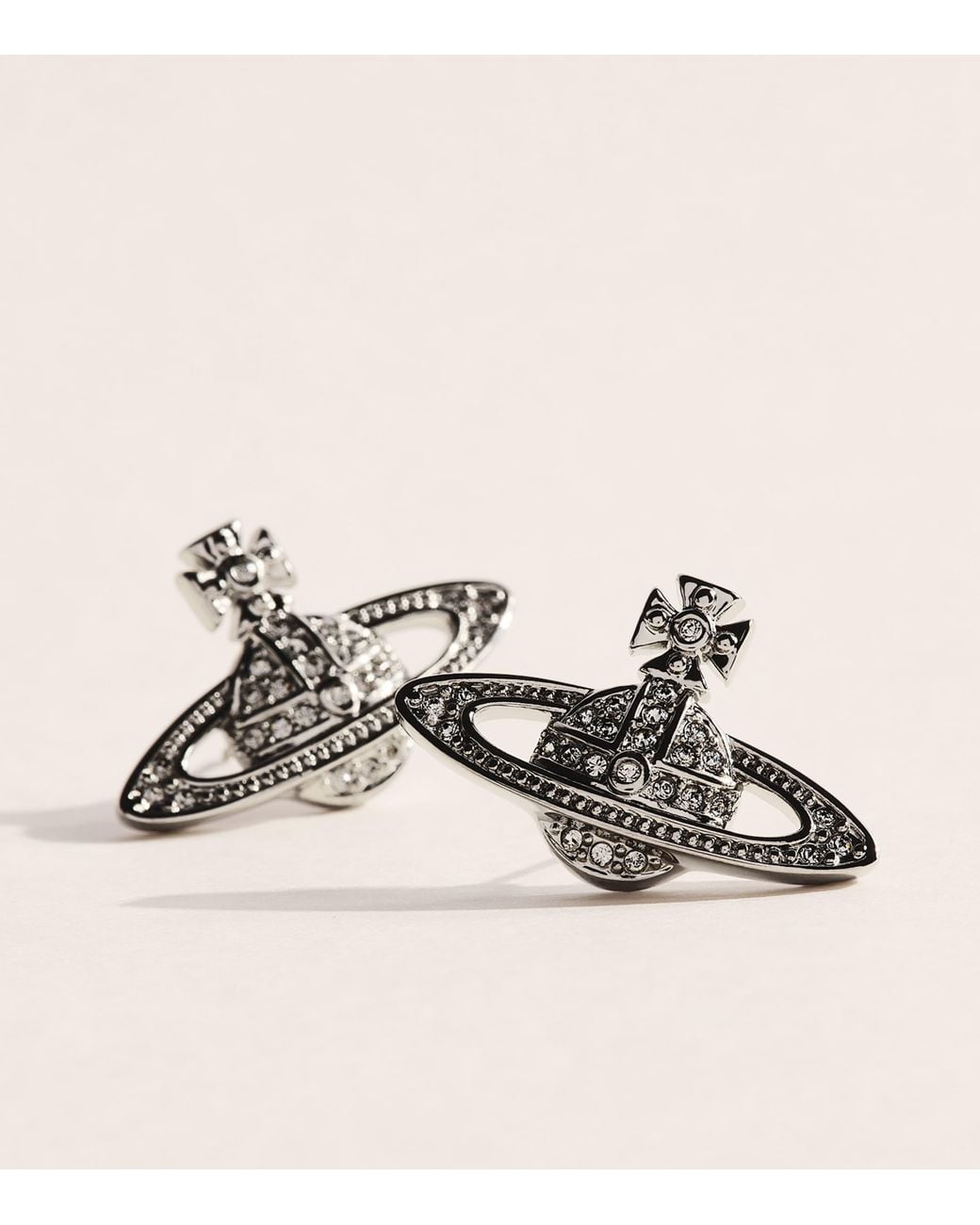 Vivienne Westwood Natural Mini Bas Relief Orb Earrings for men