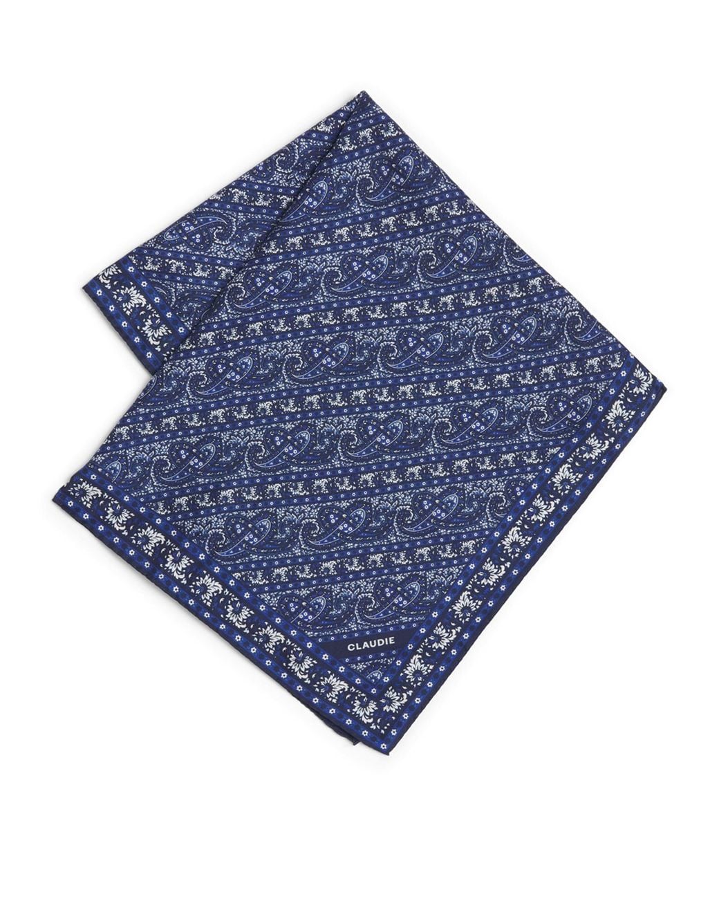 Claudie Pierlot Blue Silk Paisley Scarf