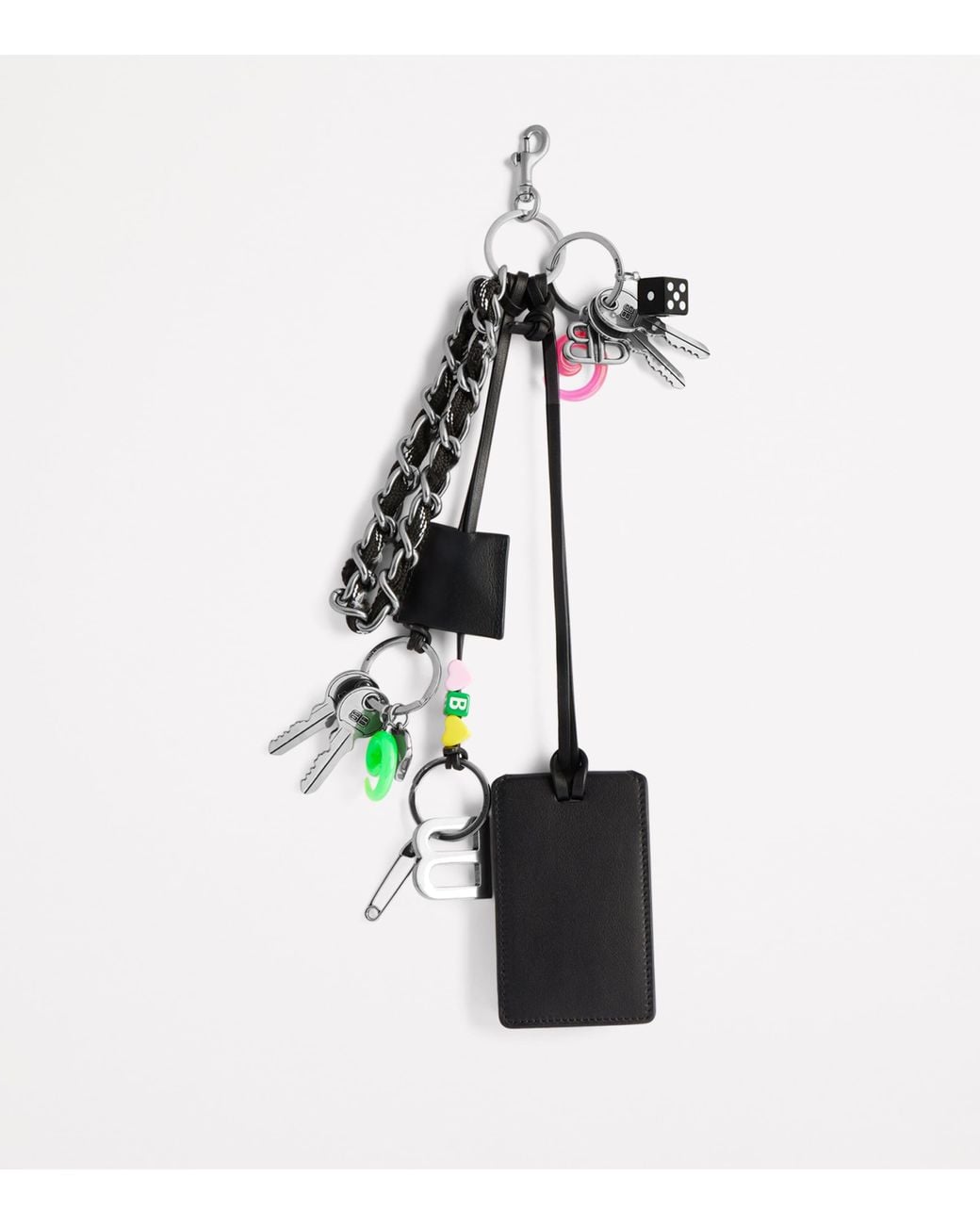 Balenciaga White Rodeo Tag Bag Charm