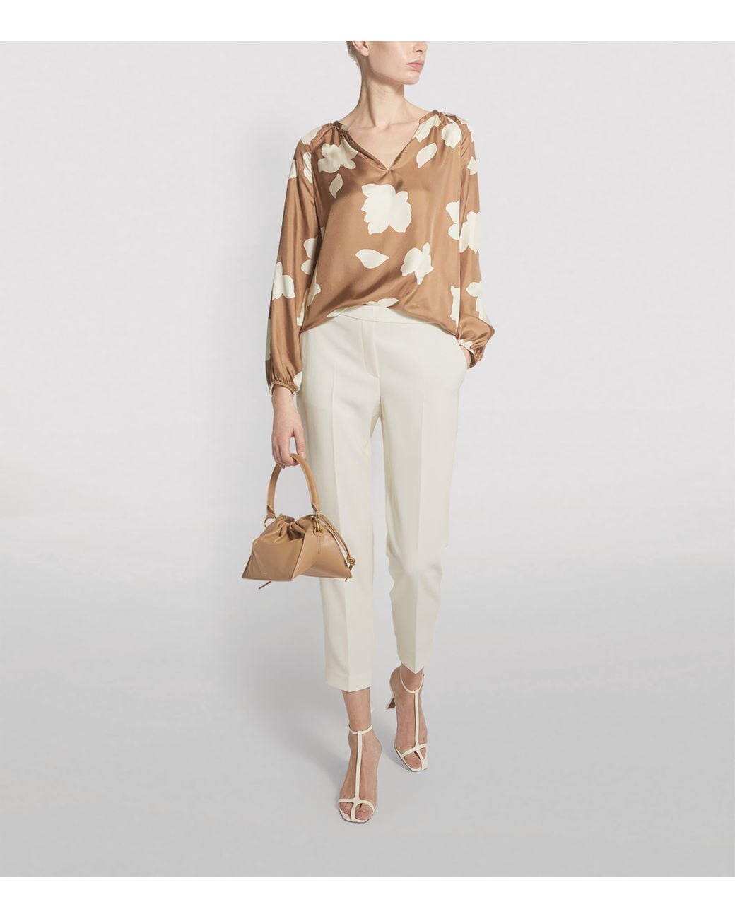 Theory Natural Treeca Tailored Crop Trousers