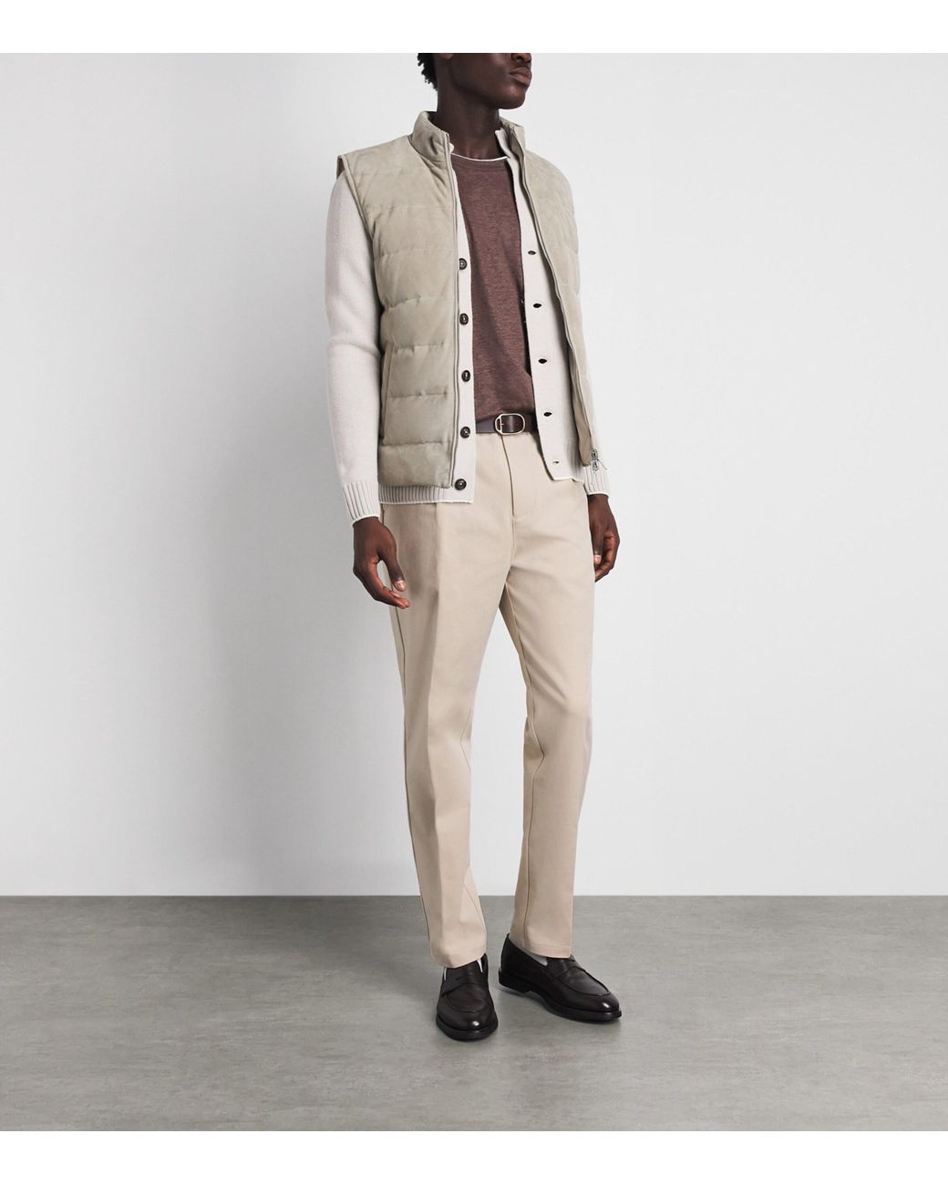Eleventy Natural Stretch-Cotton Elasticated Trousers for men