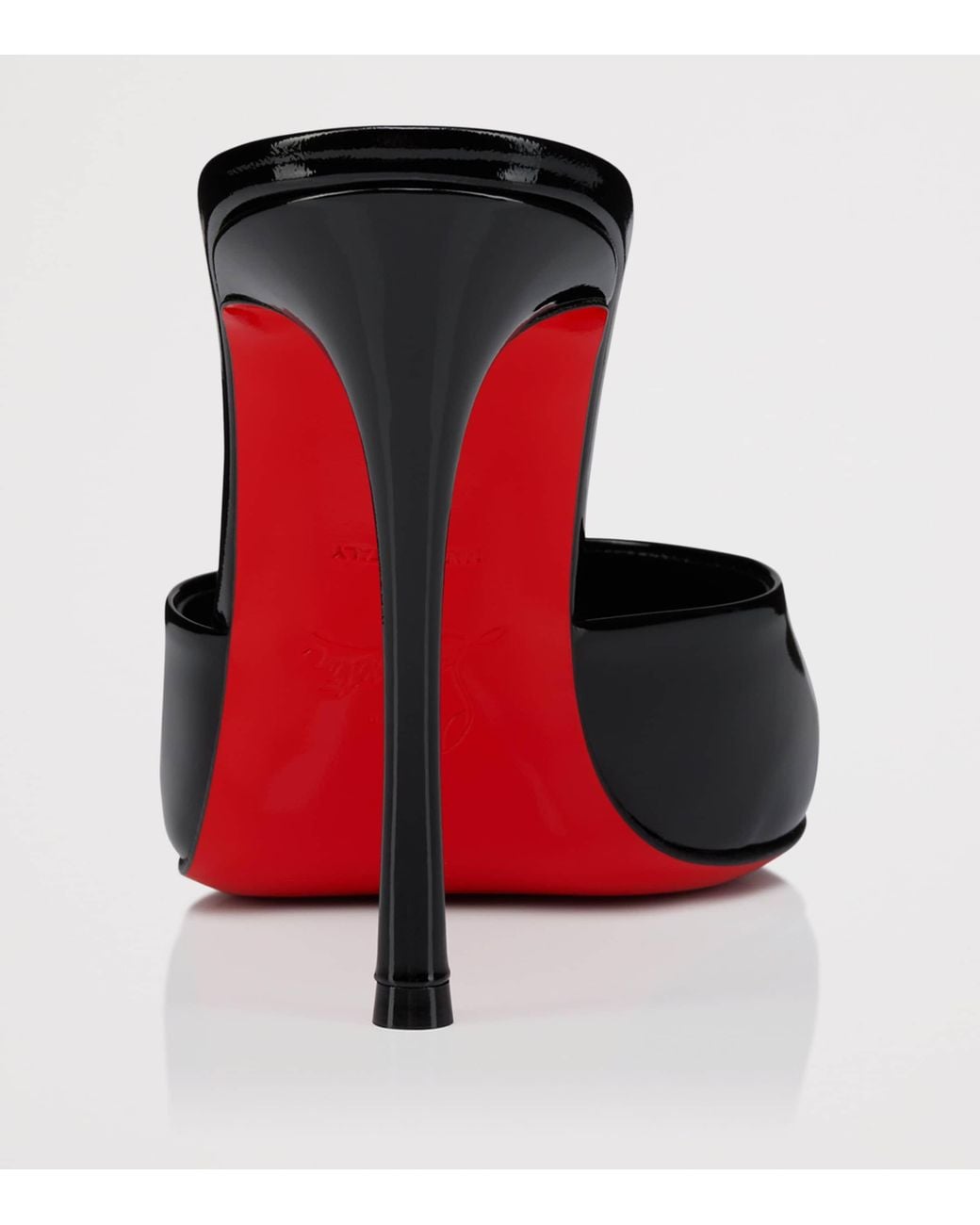 Christian Louboutin Black Dolly Mule 100 Patent Mules