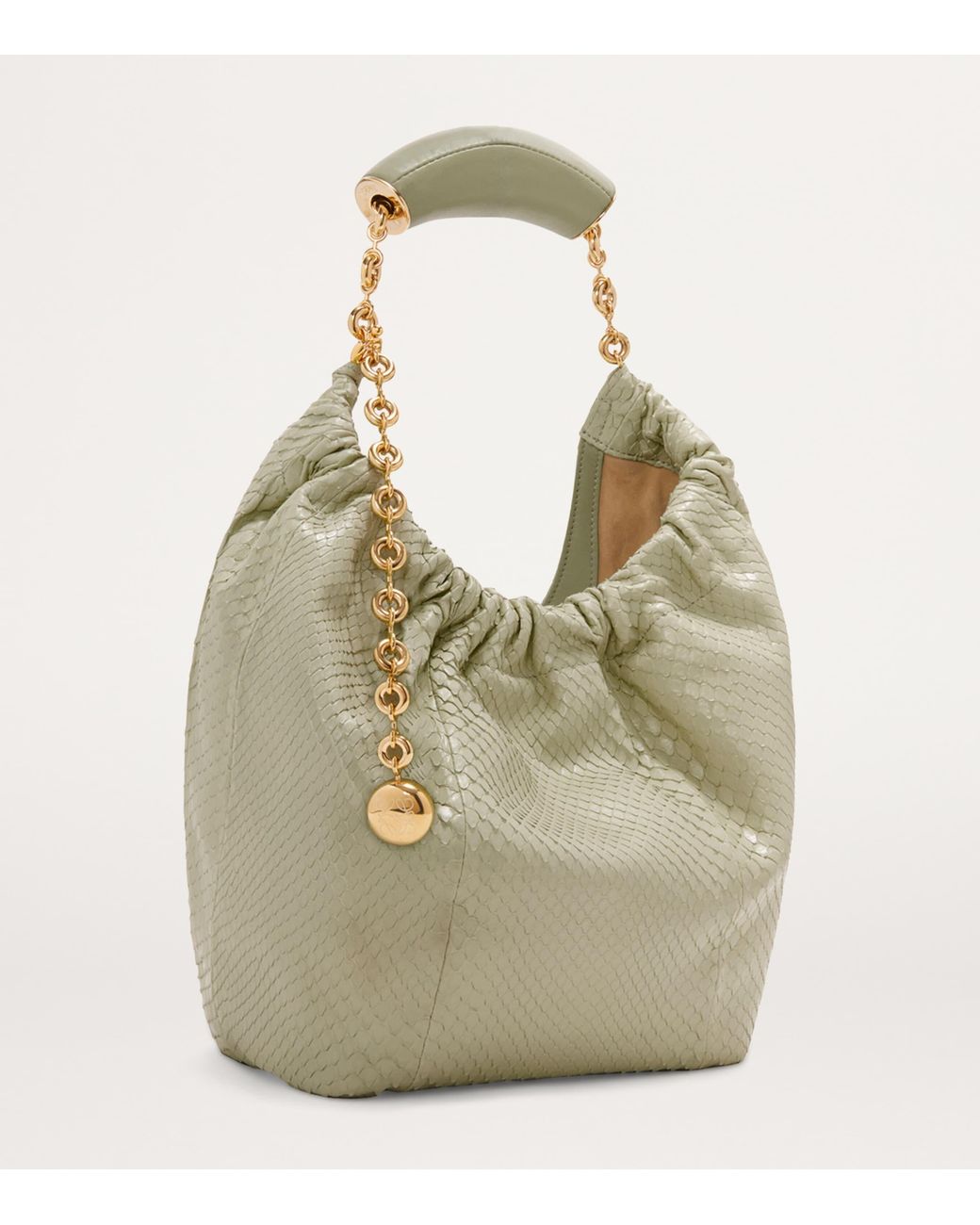 Loewe Green Small Snakeskin Squeeze Shoulder Bag