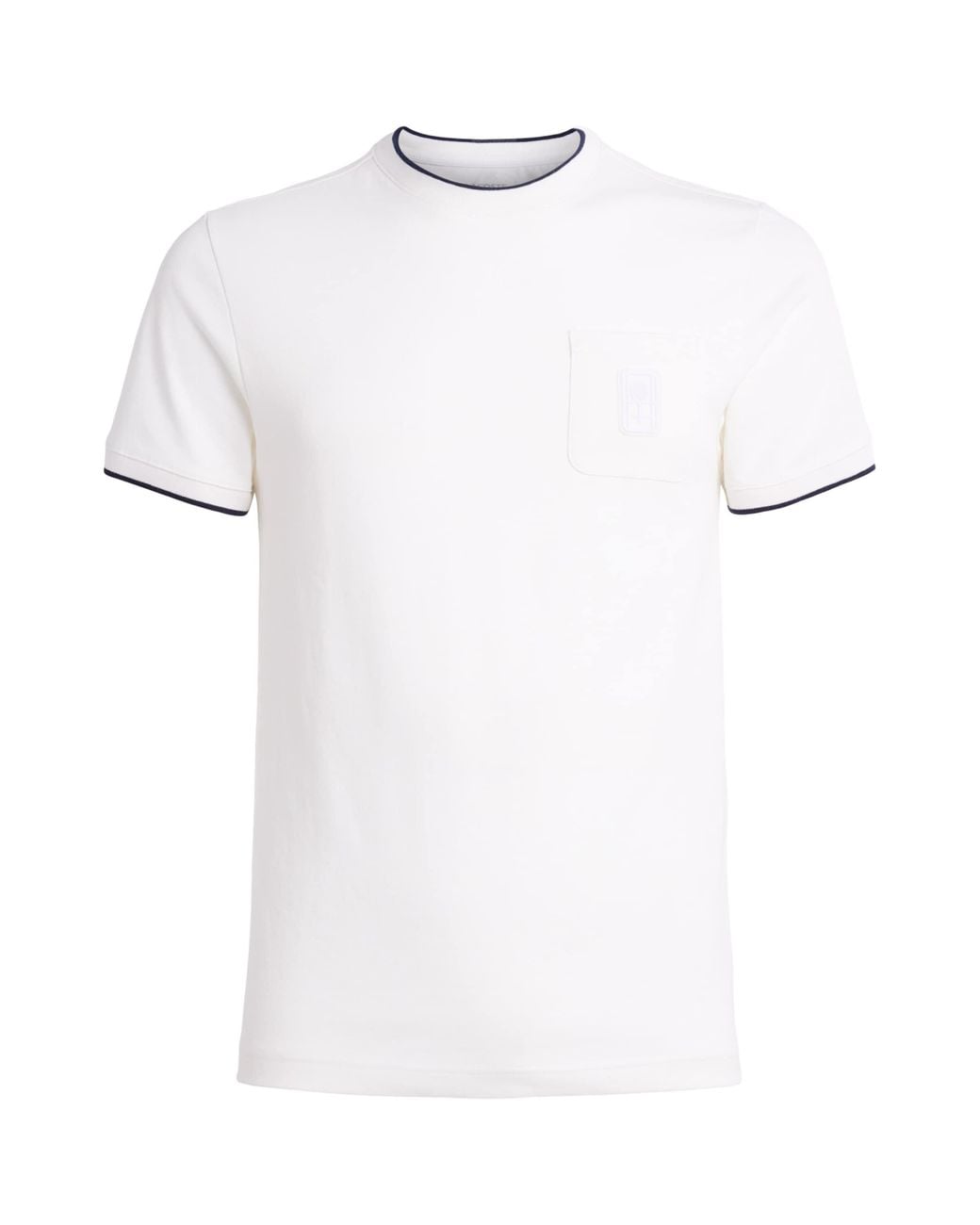 Lacoste White Contrast-Trim Pocket T-Shirt for men
