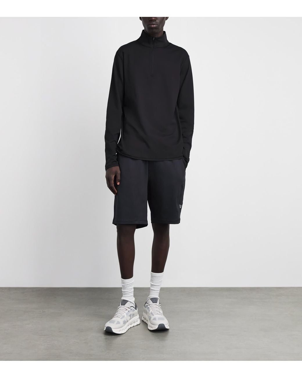 vuori Black Quarter-Zip Ponto Sweatshirt for men