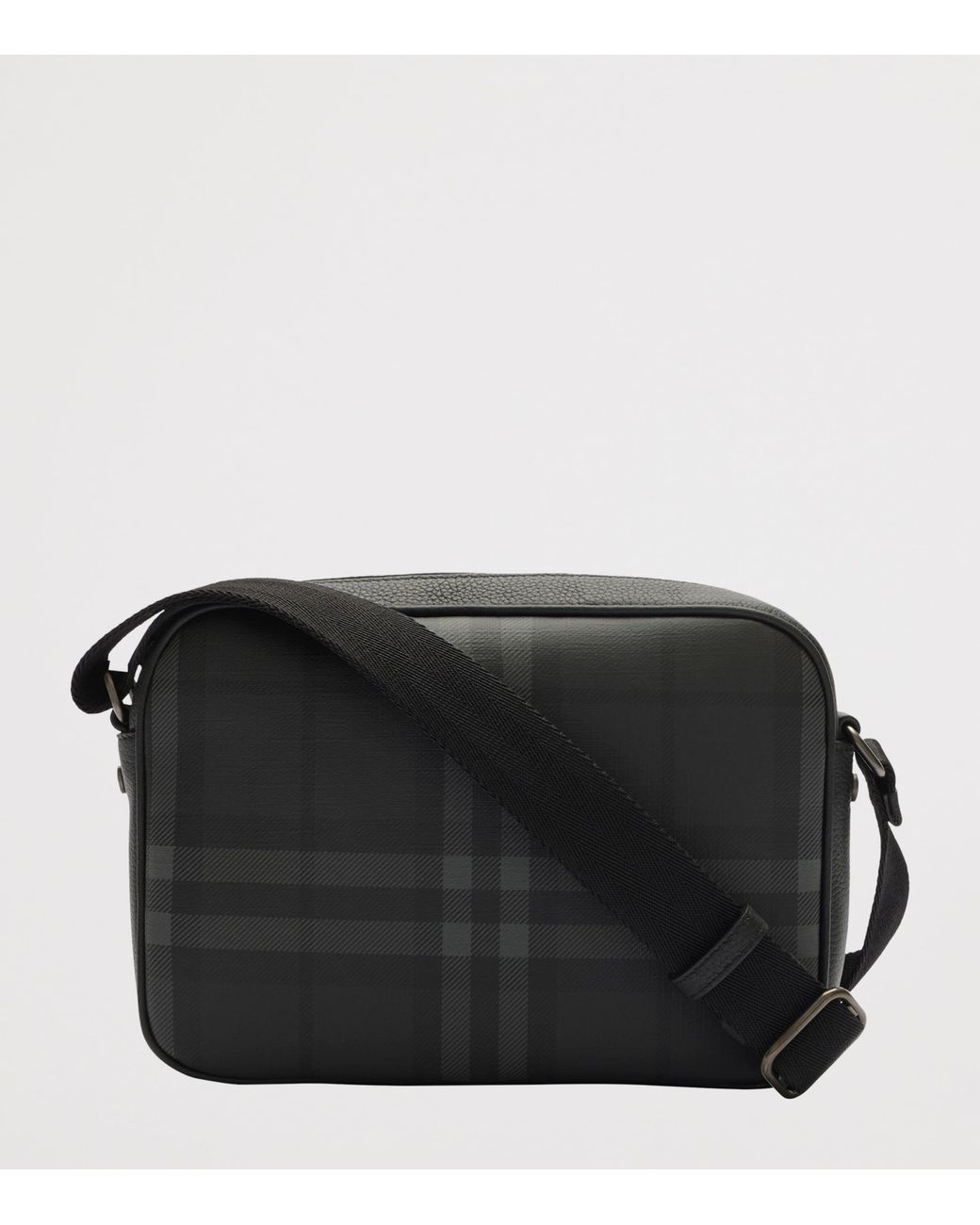 Burberry Black City Check Pocket Cross-Body Bag for men
