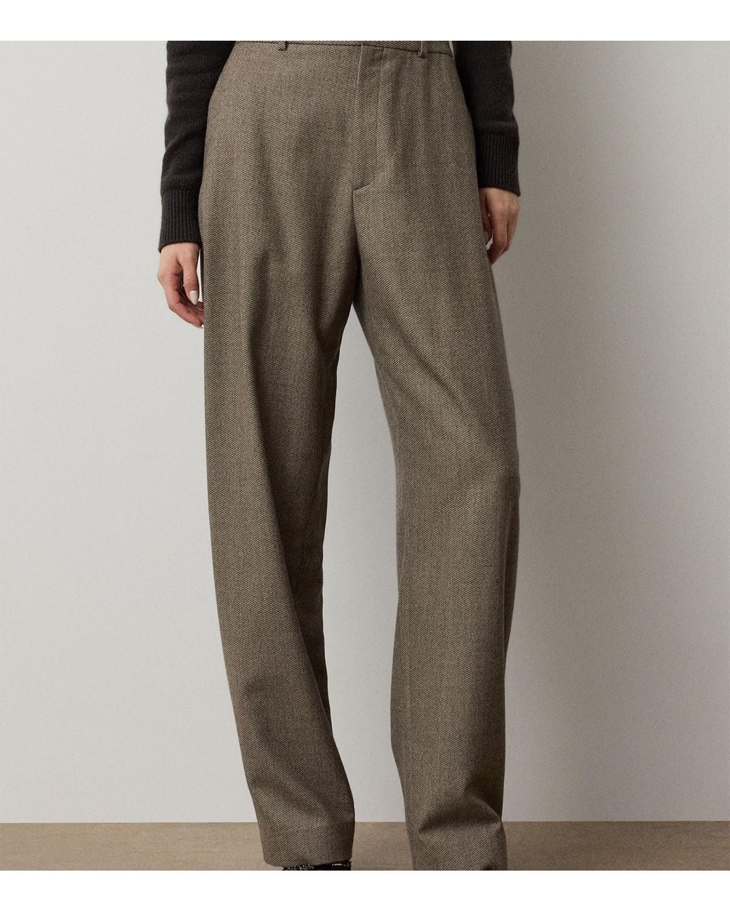 Ralph Lauren Brown Tweed Leandre Trousers