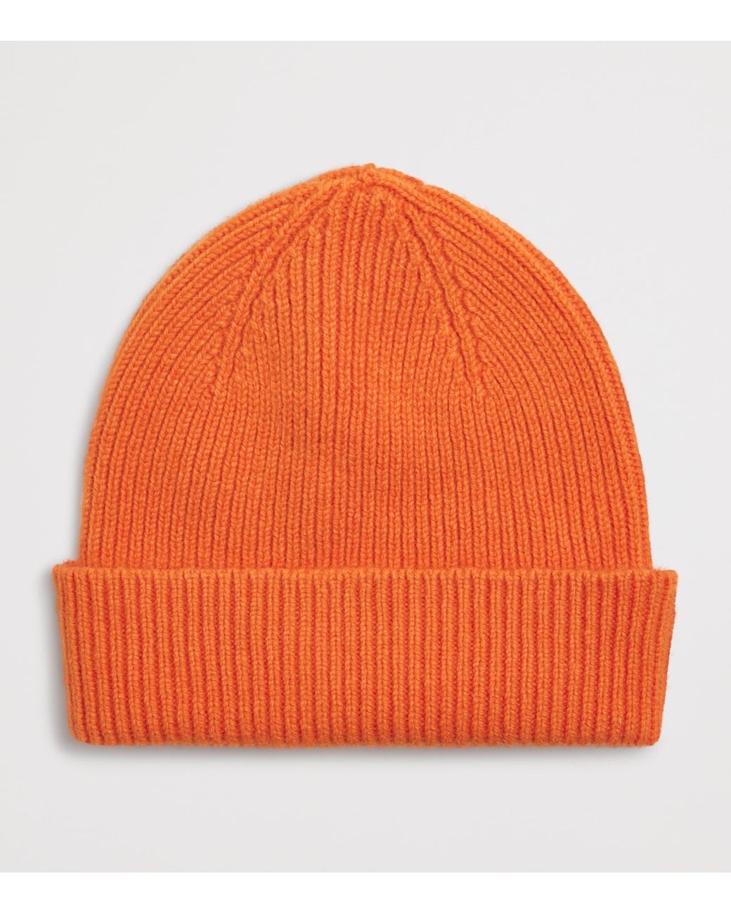 Le Bonnet Orange Lambswool-Caregora Classic Beanie for men
