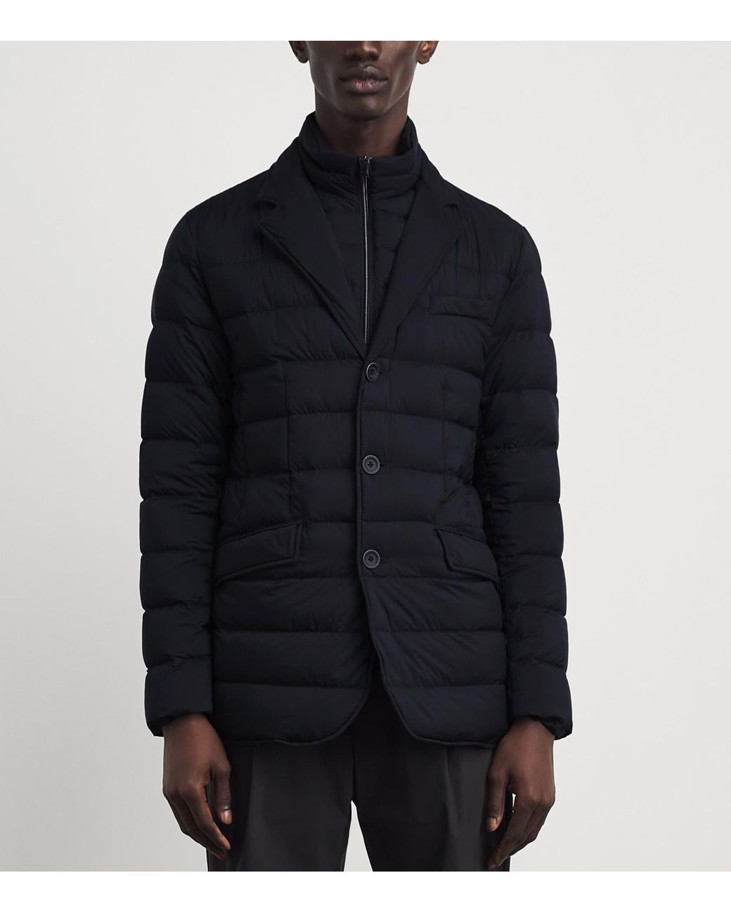 Herno Blue Down Quilted Puffer Jacket for men
