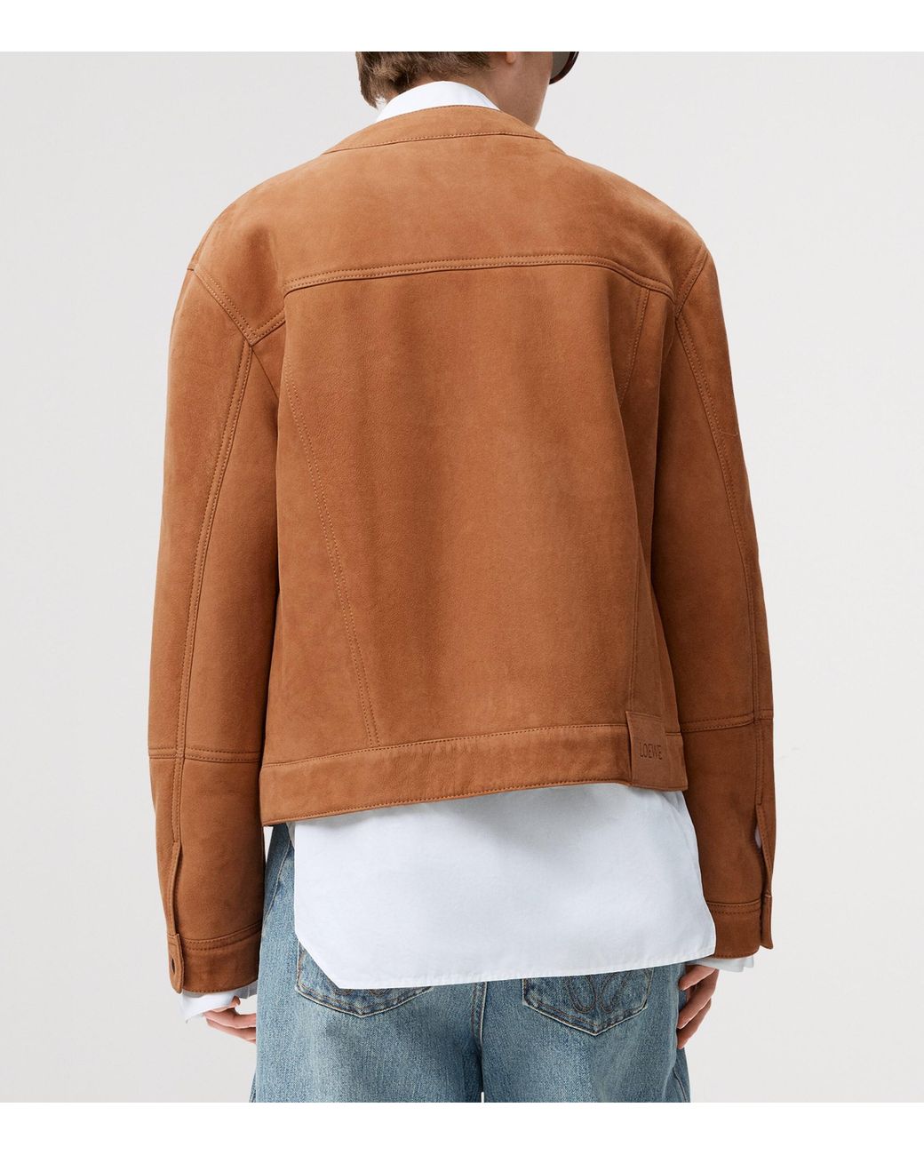 Loewe Brown Lambskin Shearling-Lined Jacket