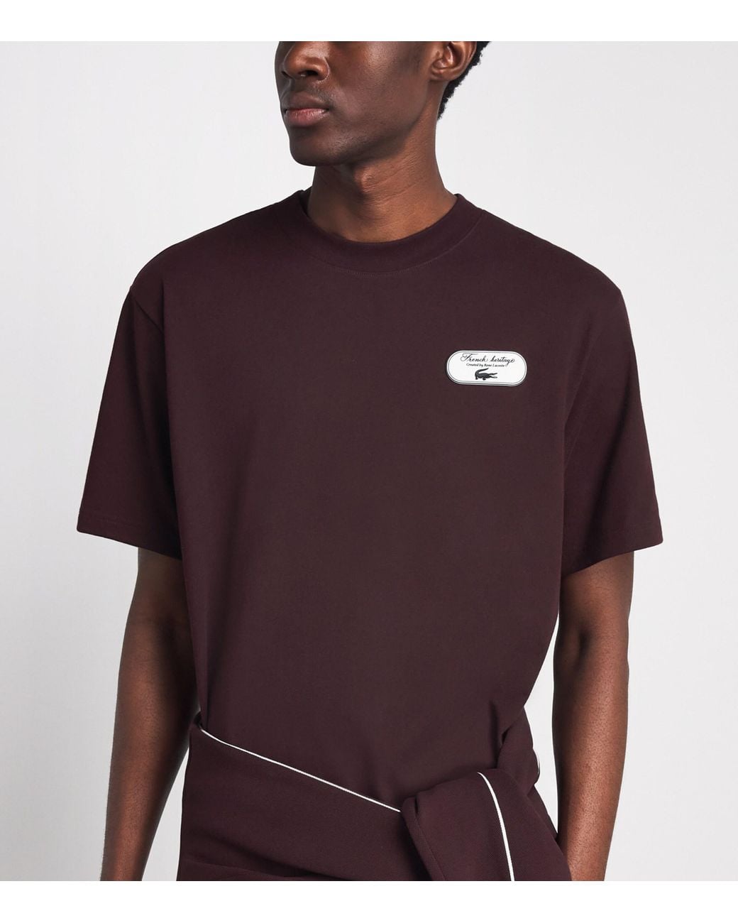 Lacoste Purple Ultra Dry Tennis Heritage Graphic T-Shirt for men