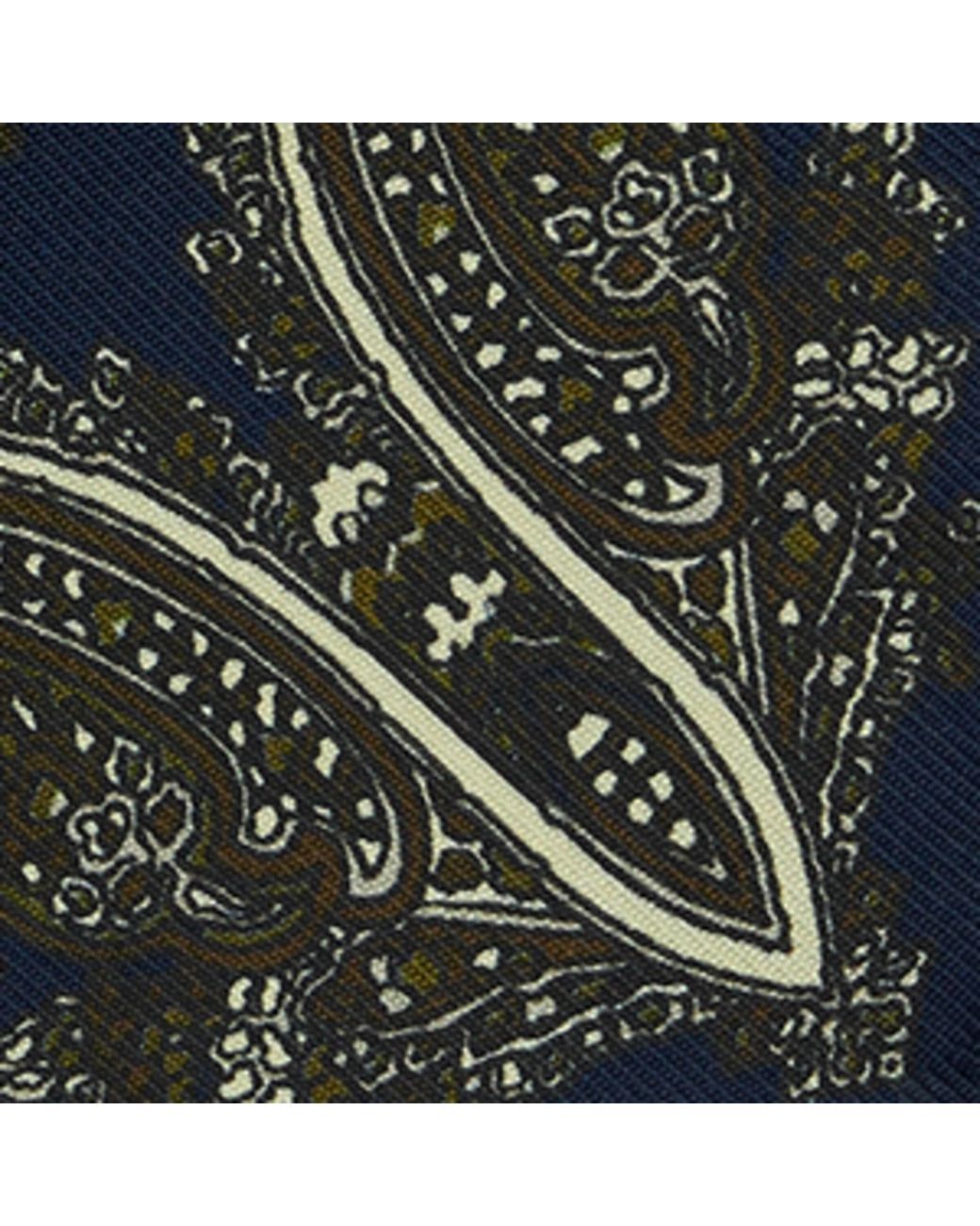 Dunhill Black Mulberry Silk Floral Medallion Pocket Square for men