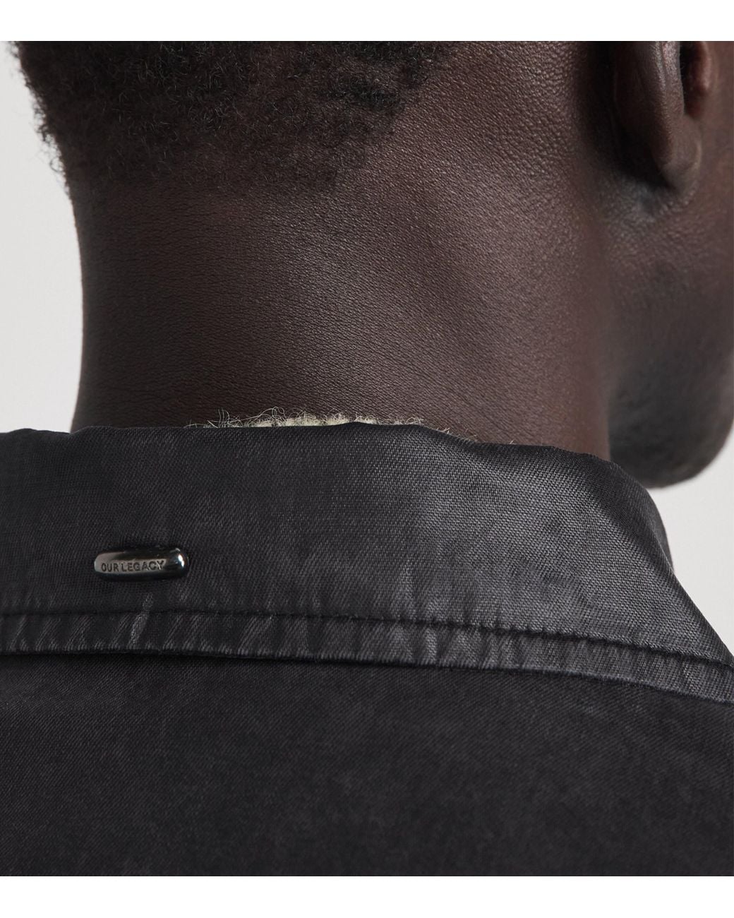 Our Legacy Black Faux Leather Worker Jacket for men