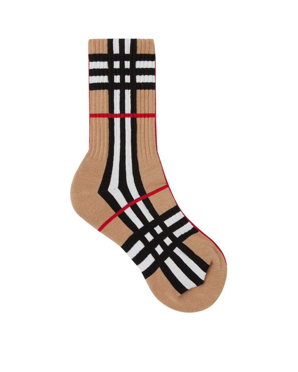 Burberry Cotton Check Socks in Brown - Lyst