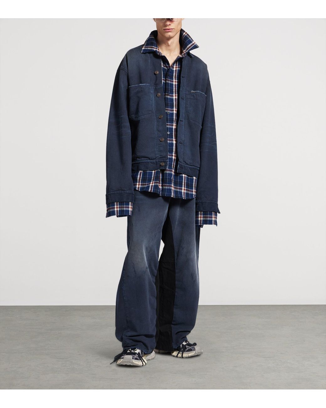 Balenciaga Blue Layered Shirt for men